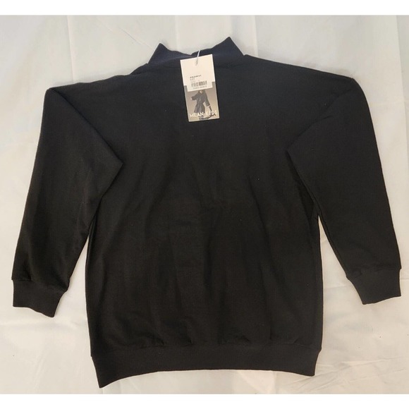 New with Tag! Stay Stylish with Milan Kiss Black Quarter Zip Sweatshirt - Size S - Picture 6 of 6